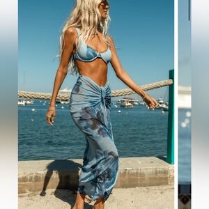 SALTY BLONDE X RESA Ziggy Skirt in Indigo